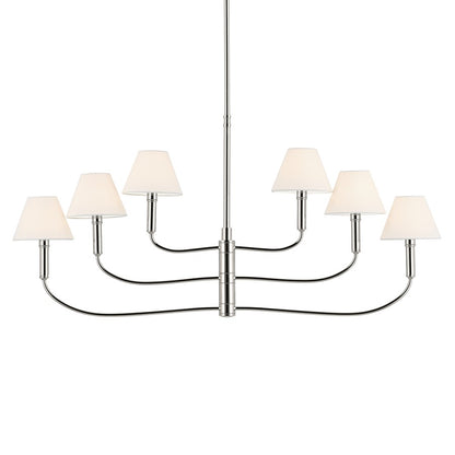 Kichler Eadie 41" 6 Light Chandelier, Polished Nickel