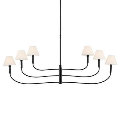 Kichler Eadie 51.5" 6 Light Chandelier, Black