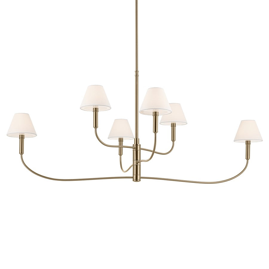 Kichler Eadie 51.5" 6 Light Chandelier, Champagne Bronze