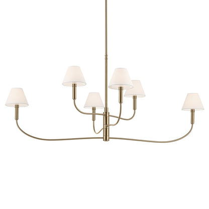 Kichler Eadie 51.5" 6 Light Chandelier, Champagne Bronze