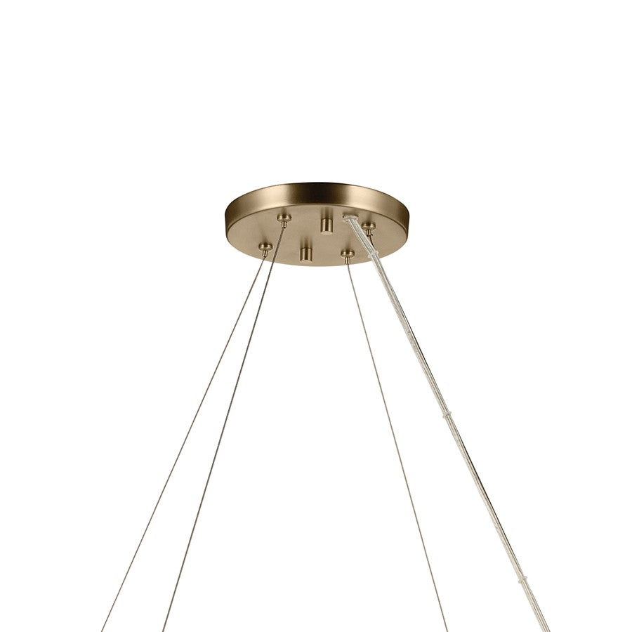 Kichler Harpin 37.75" 6 Light Chandelier, Champagne Bronze/Clear