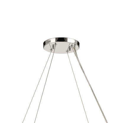 Kichler Harpin 37.75" 6 Light 1 Tier Chandelier, Polished Nickel/Clear