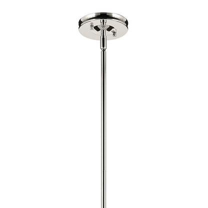 Kichler Laria 10.5" 1 Light Pendant, Polished Nickel/Clear Glass