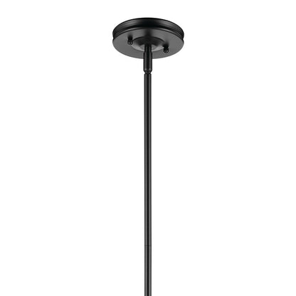 Kichler Laria 16" 1 Light Pendant, Black/Clear Glass
