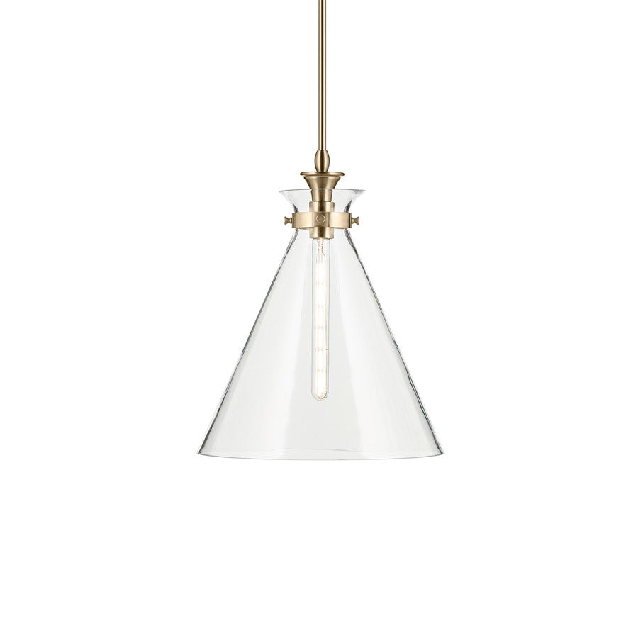 Kichler Laria 16" 1 Light Pendant, Champagne Bronze/Clear Glass