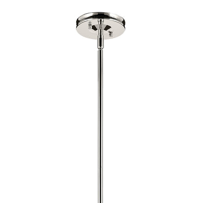 Kichler Laria 16" 1 Light Pendant, Polished Nickel/Opal Glass