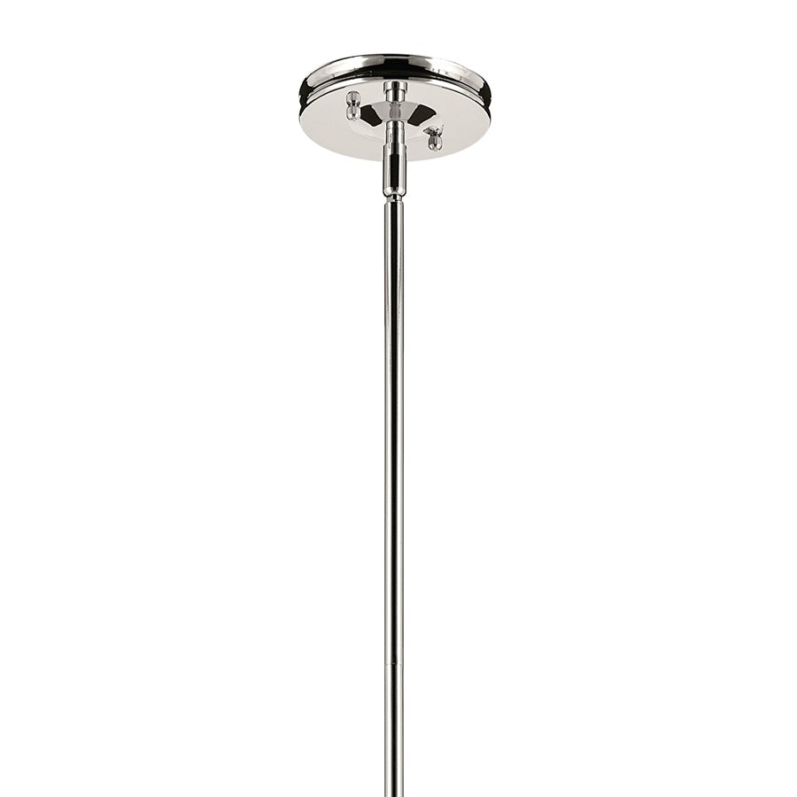 Kichler Laria 16" 1 Light Pendant, Polished Nickel/Clear Glass