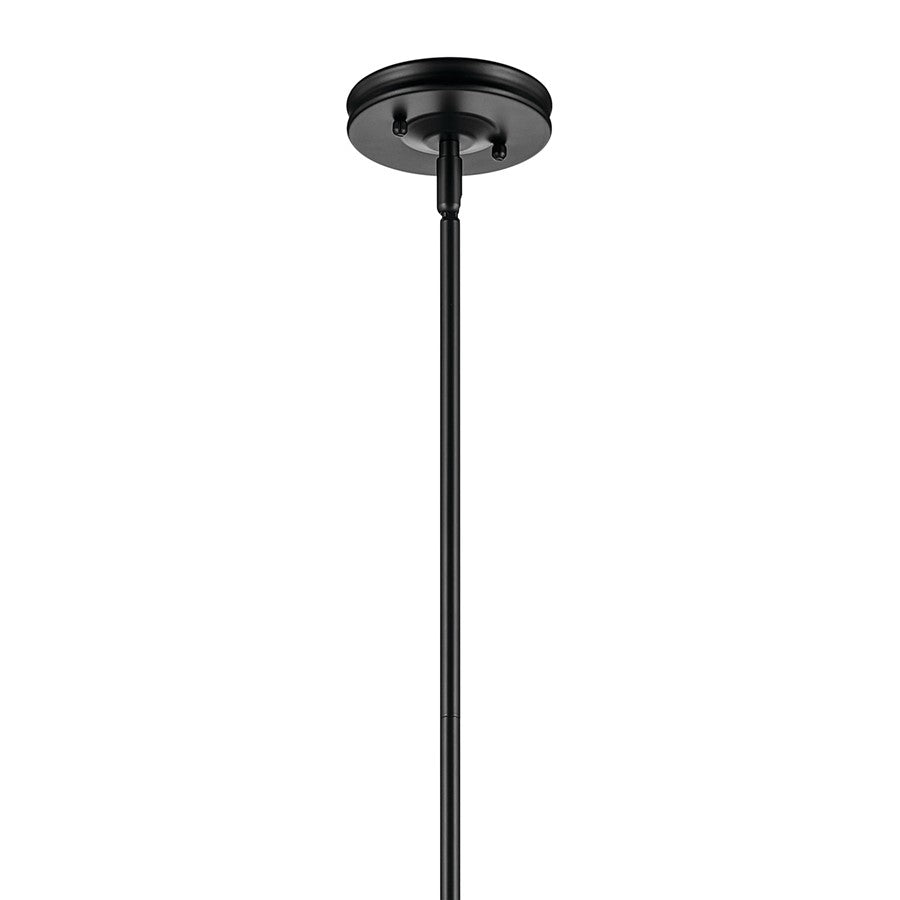 Kichler Laria 9.75" 1 Light Pendant, Black/Clear Glass
