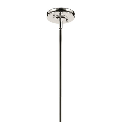 Kichler Laria 9.75" 1 Light Pendant, Polished Nickel/Clear Glass