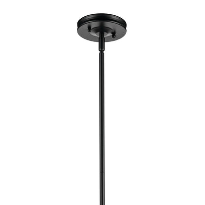 Kichler Laria 14" 1 Light Pendant, Black/Opal Glass