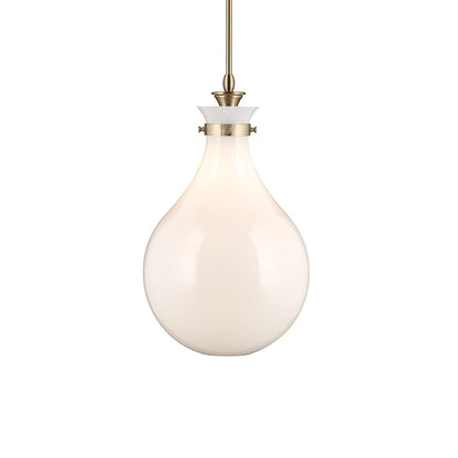 Kichler Laria 14" 1 Light Pendant, Champagne Bronze/Opal Glass