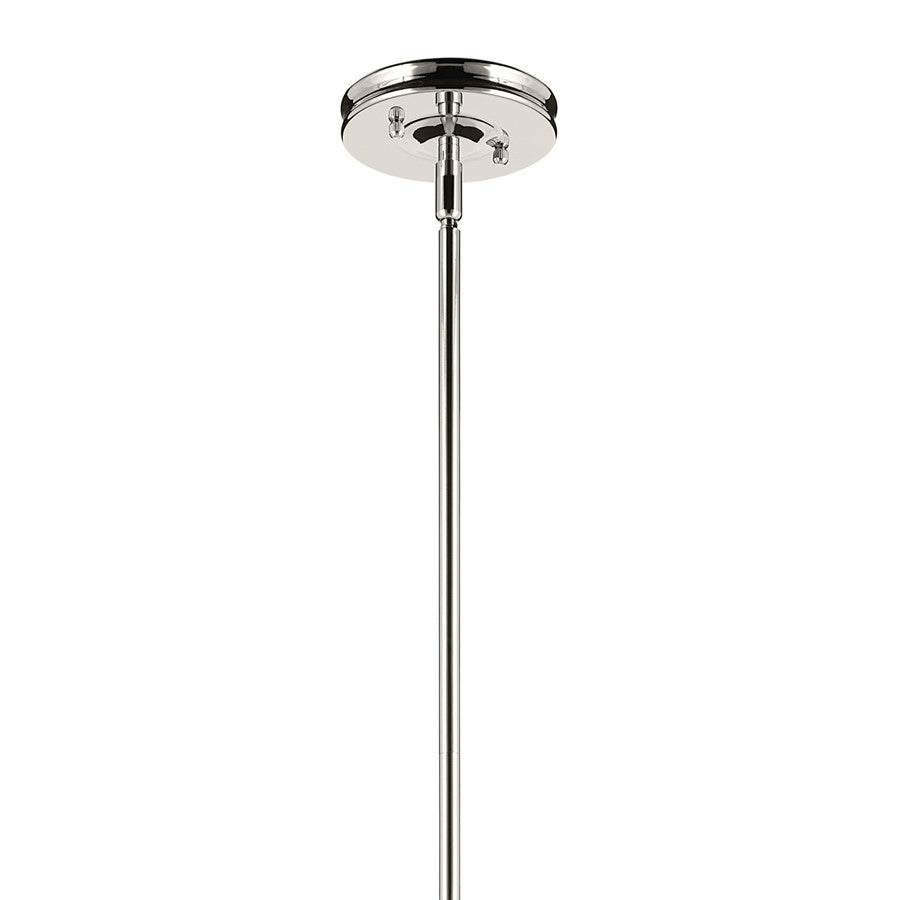 Kichler Laria 14" 1 Light Pendant, Polished Nickel/Clear Glass
