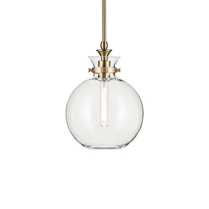 Kichler Laria 10.25" 1 Light Pendant, Champagne Bronze/Clear Glass