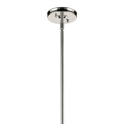 Kichler Laria 10.25" 1 Light Pendant, Polished Nickel/Clear Glass