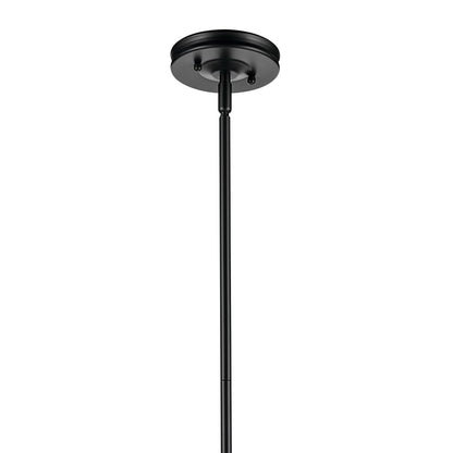 Kichler Laria 15" 1 Light Pendant, Black/Clear Glass