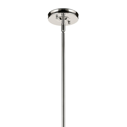 Kichler Laria 15" 1 Light Pendant, Polished Nickel/Opal Glass