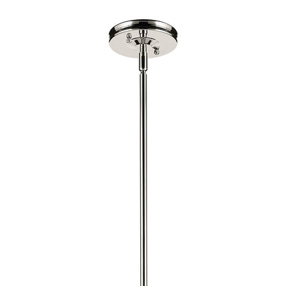 Kichler Laria 15" 1 Light Pendant, Polished Nickel/Clear Glass