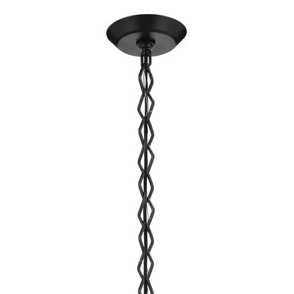 Kichler Nella 12" 1 Light Pendant, Black/Clear Outer/Opal Interior