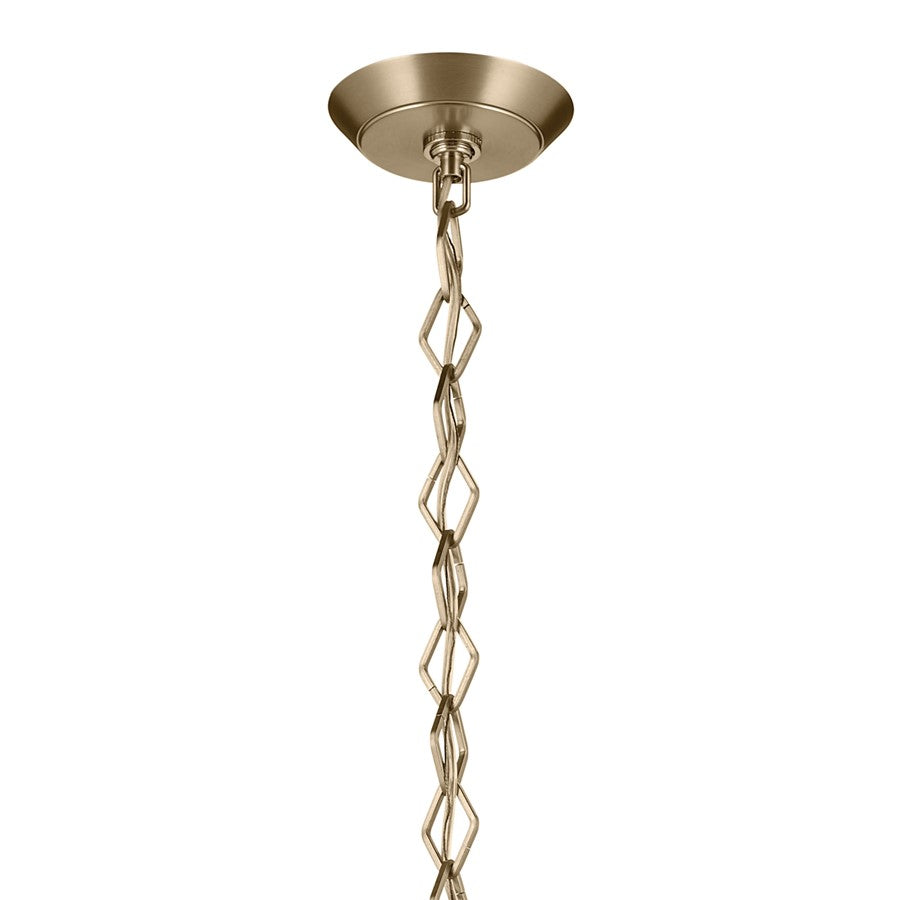 Kichler Nella 12" 1 Light Pendant, Bronze/Clear Outer/Opal Interior