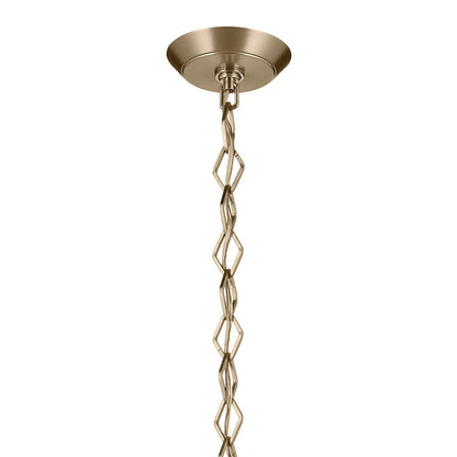 Kichler Nella 12" 1 Light Pendant, Bronze/Clear Outer/Opal Interior