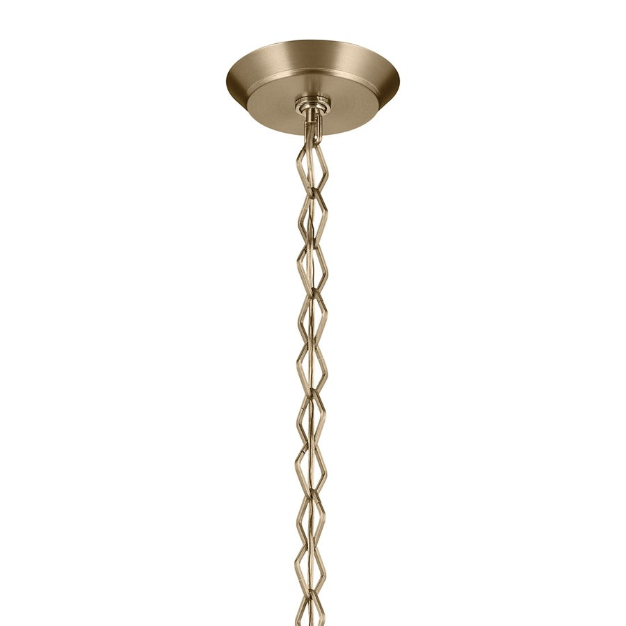 Kichler Nella 16" 1 Light Pendant, Bronze/Clear Outer/Opal Interior