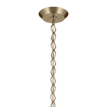 Kichler Nella 16" 1 Light Pendant, Bronze/Clear Outer/Opal Interior