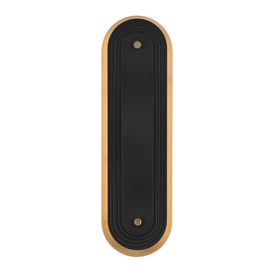Kichler Tauri 17.5in Medium LED Wall Sconce | Modern Champagne Bronze | Hallway & Bedroom Accent | 17.5 x 5.25 in | Model 52810CPZLED
