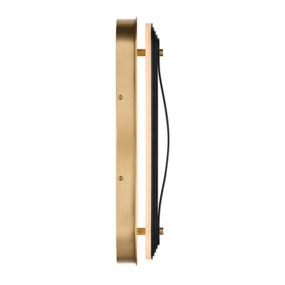 Kichler Tauri 17in 1-Light LED Wall Sconce | Modern Lacquered Brass and Steel | Hallway & Living Room Accent | Model 52810LBRLED