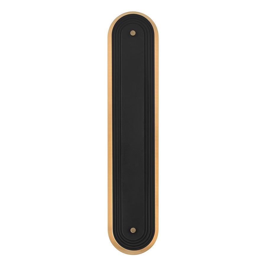 Kichler Tauri 24in LED Wall Sconce | Modern Champagne Bronze Steel | Living Room & Hallway Accent | 5 x 24 in | Model 52811CPZLED