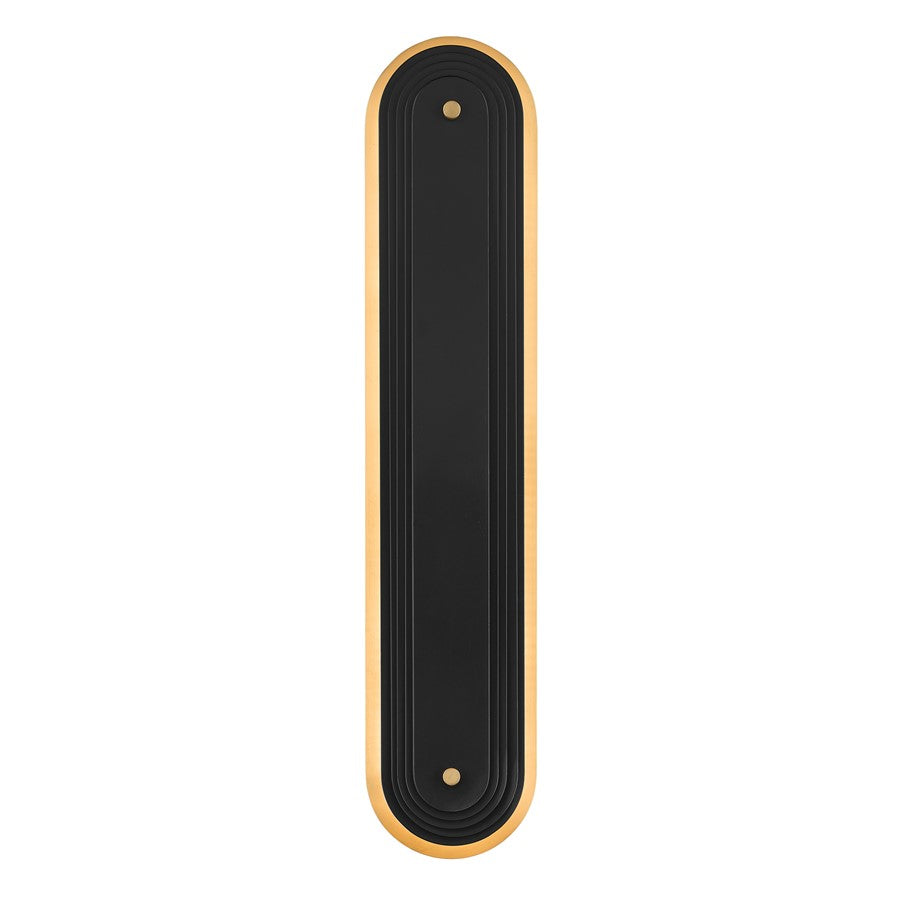 Kichler Tauri 24.5in 1-Light LED Wall Sconce | Modern Lacquered Brass and Brass | Hallway & Living Room Accent | 640 lm, 3000K | Model 52811LBRLED
