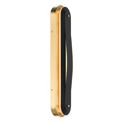 Kichler Tauri 24.5in 1-Light LED Wall Sconce | Modern Lacquered Brass and Brass | Hallway & Living Room Accent | 640 lm, 3000K | Model 52811LBRLED