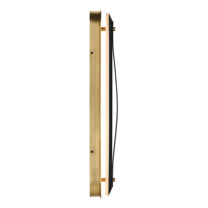 Kichler Tauri 24.5in 1-Light LED Wall Sconce | Modern Lacquered Brass and Brass | Hallway & Living Room Accent | 640 lm, 3000K | Model 52811LBRLED