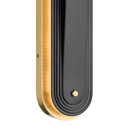 Kichler Tauri 24.5in 1-Light LED Wall Sconce | Modern Lacquered Brass and Brass | Hallway & Living Room Accent | 640 lm, 3000K | Model 52811LBRLED