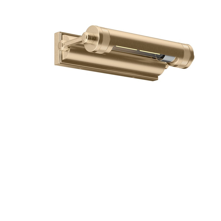 Kichler Kenton 12in 1-Light Picture Light | Industrial Champagne Bronze Steel | Gallery & Hallway Accent | 12 x 2.75 x 6 in | Model 52813CPZ