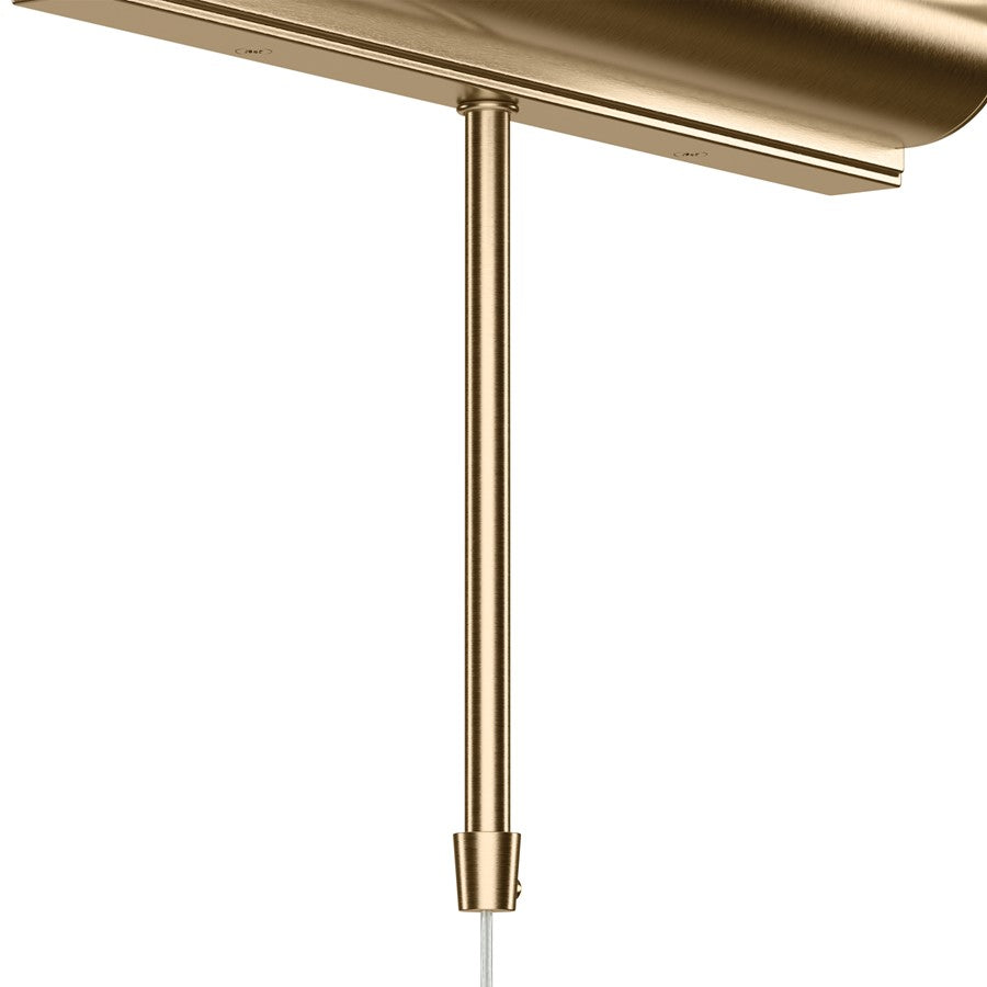 Kichler Kenton 12in 1-Light Picture Light | Industrial Champagne Bronze Steel | Gallery & Hallway Accent | 12 x 2.75 x 6 in | Model 52813CPZ