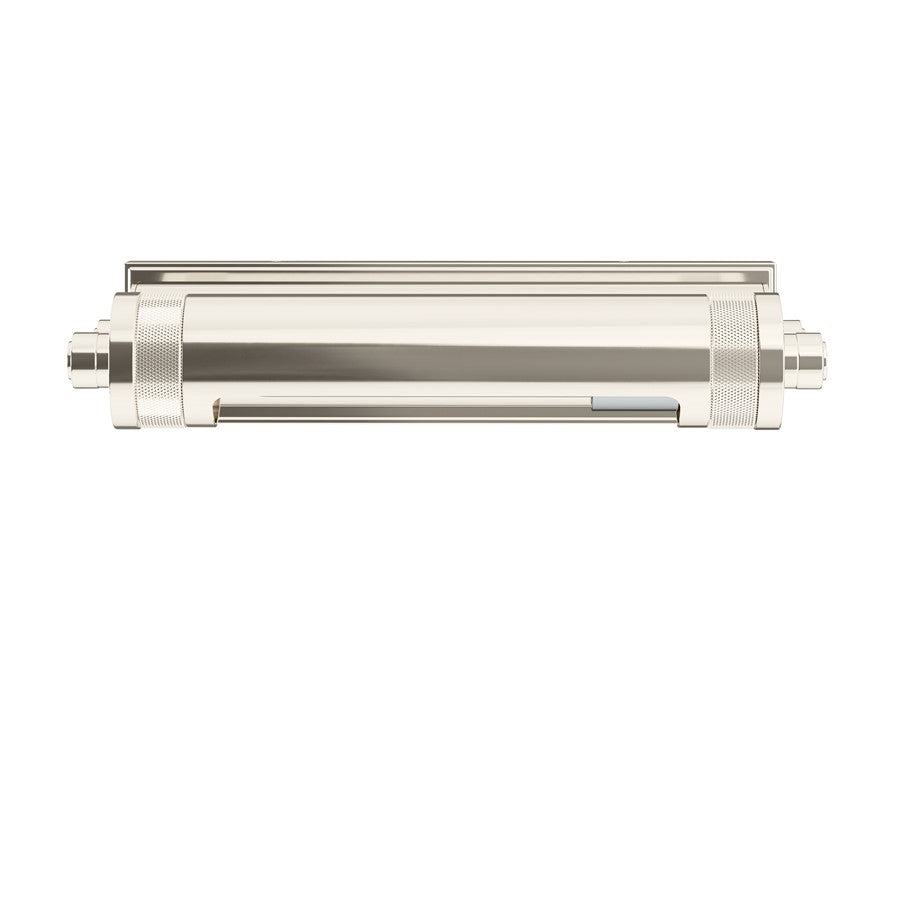 Kichler Kenton 12in 1-Light Picture Light | Industrial Polished Nickel and Metal Shade | Hallway & Gallery Art Light | 12 x 2 x 6 in | Model 52813PN
