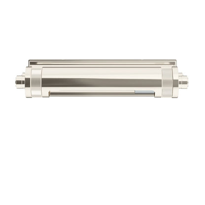 Kichler Kenton 12in 1-Light Picture Light | Industrial Polished Nickel and Metal Shade | Hallway & Gallery Art Light | 12 x 2 x 6 in | Model 52813PN
