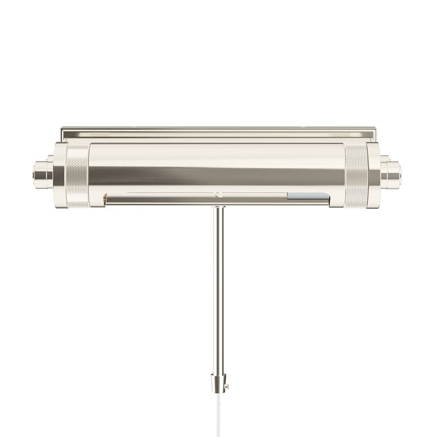Kichler Kenton 12in 1-Light Picture Light | Industrial Polished Nickel and Metal Shade | Hallway & Gallery Art Light | 12 x 2 x 6 in | Model 52813PN