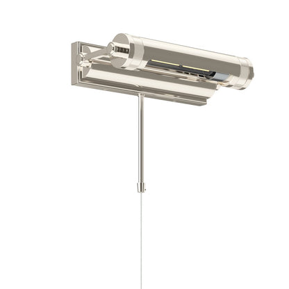 Kichler Kenton 12in 1-Light Picture Light | Industrial Polished Nickel and Metal Shade | Hallway & Gallery Art Light | 12 x 2 x 6 in | Model 52813PN