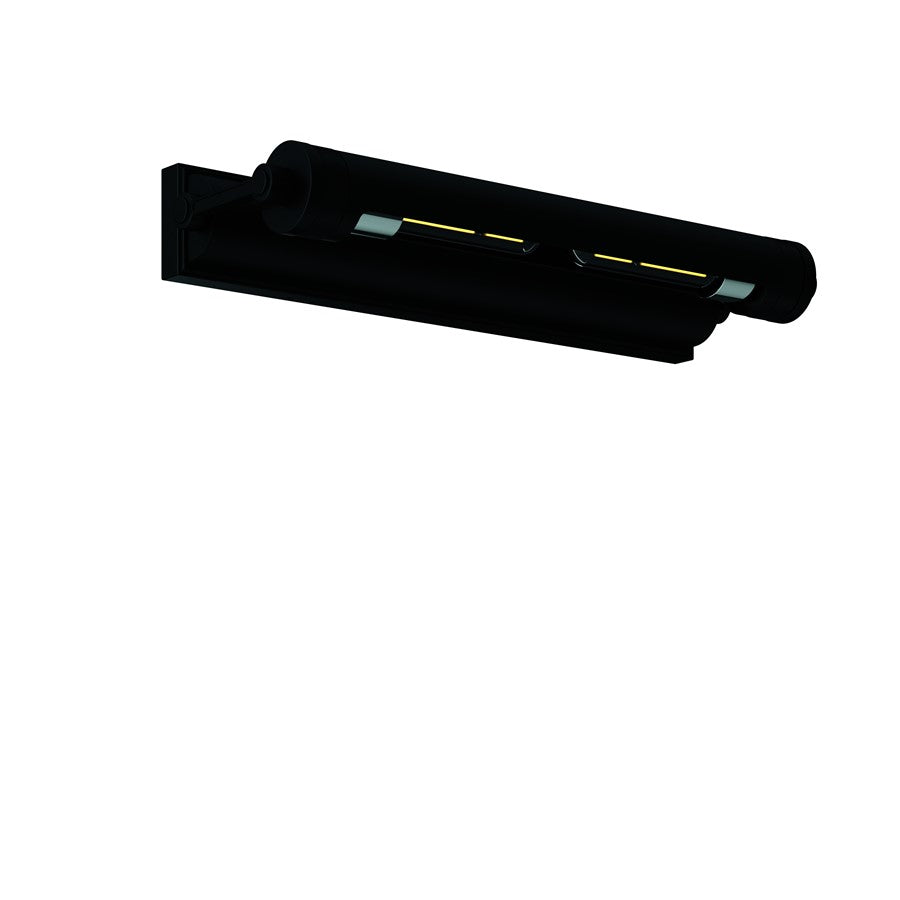 Kichler Kenton 18in 2-Light Picture Light | Industrial Black Metal | Art Gallery & Hallway | 18 x 2.75 in, 6in Ext | Model 52814BK