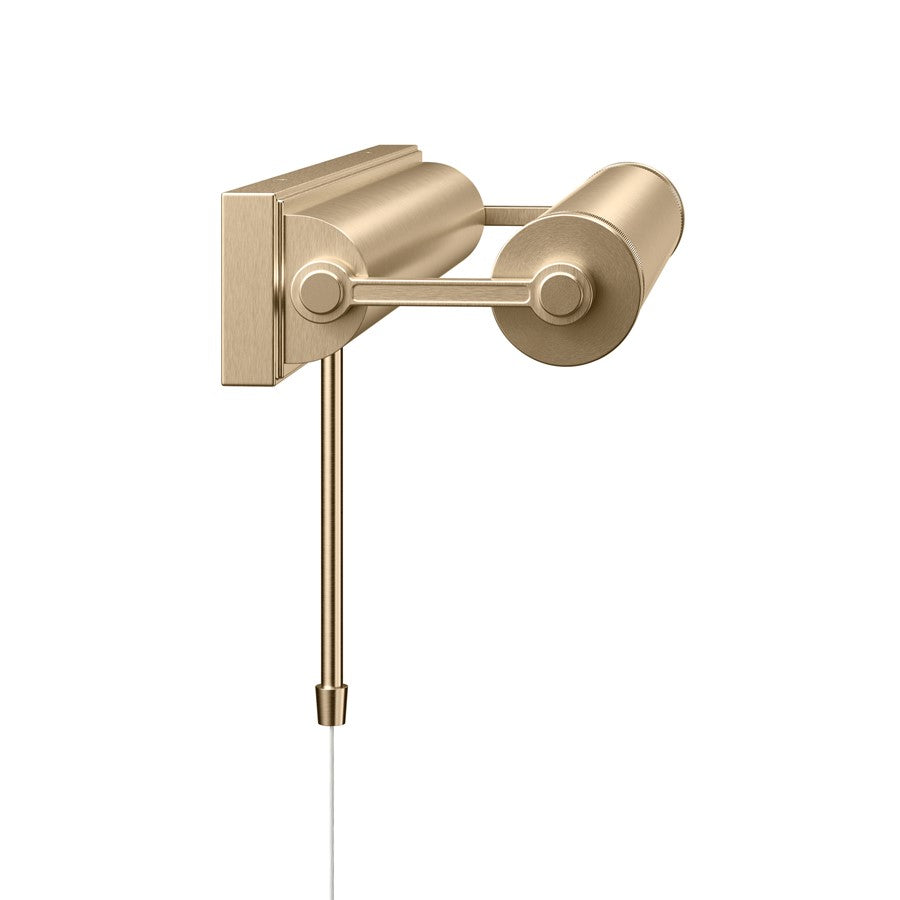 Kichler Kenton 18in 2-Light Picture Light | Industrial Champagne Bronze Steel | Gallery & Living Room Art Accent | 18 x 6 x 3 in | Model 52814CPZ