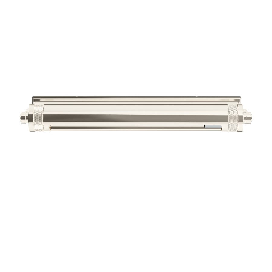 Kichler Kenton 18in 2-Light Picture Light | Industrial Polished Nickel Metal | Artwork & Gallery Hallway | 18 x 2.75 x 6 in | Model 52814PN
