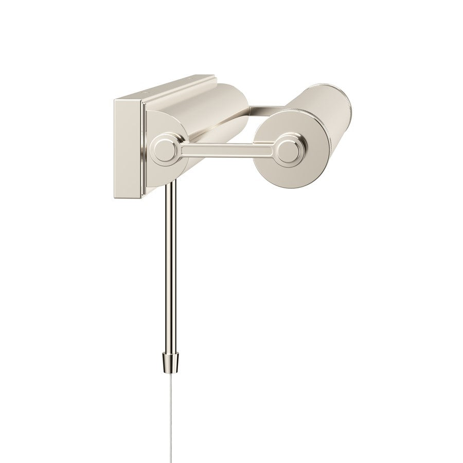 Kichler Kenton 18in 2-Light Picture Light | Industrial Polished Nickel Metal | Artwork & Gallery Hallway | 18 x 2.75 x 6 in | Model 52814PN