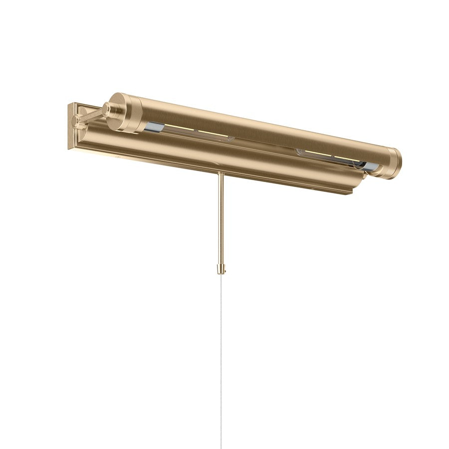 Kichler Kenton 24in 2-Light Picture Light | Industrial Champagne Bronze | Gallery & Artwork | 24 x 2.75 x 6 in | Model 52815CPZ