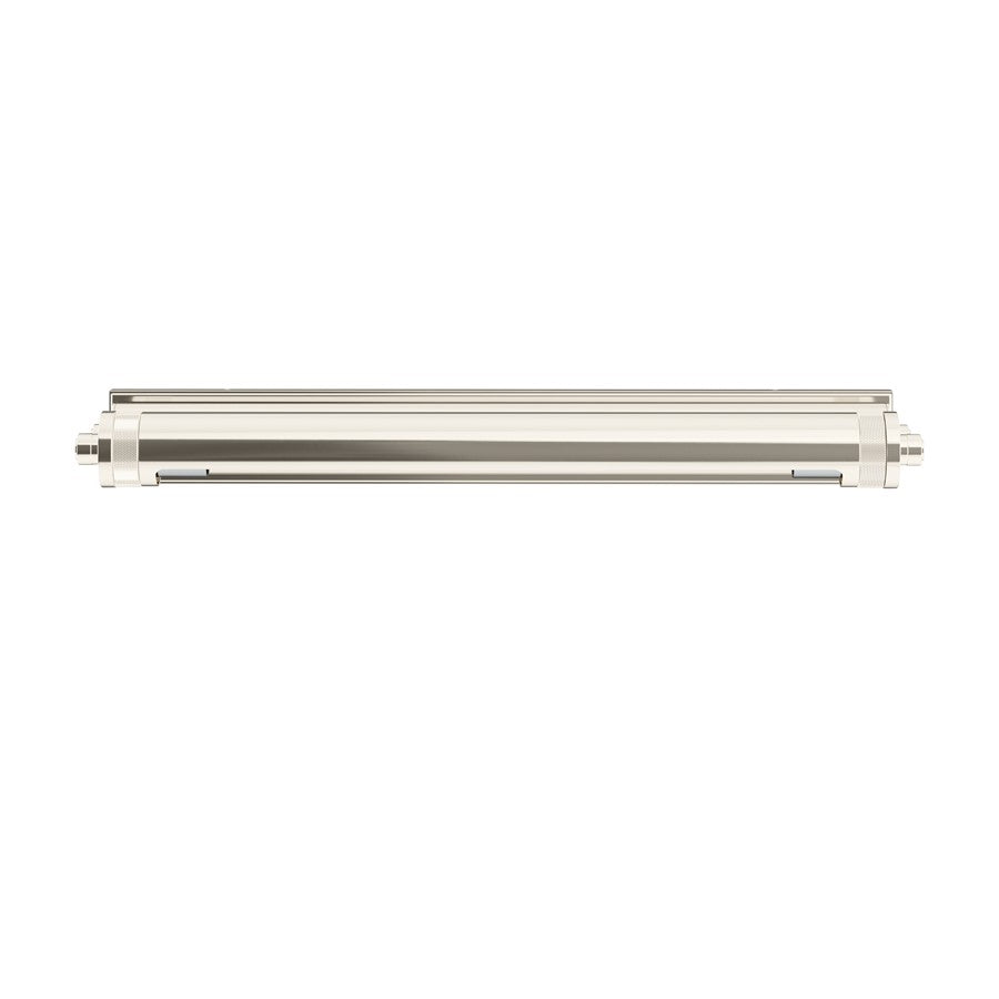 Kichler Kenton 24in 2-Light Picture Light | Industrial Polished Nickel Metal | Gallery & Hallway Accent | 24 x 3 in | Model 52815PN
