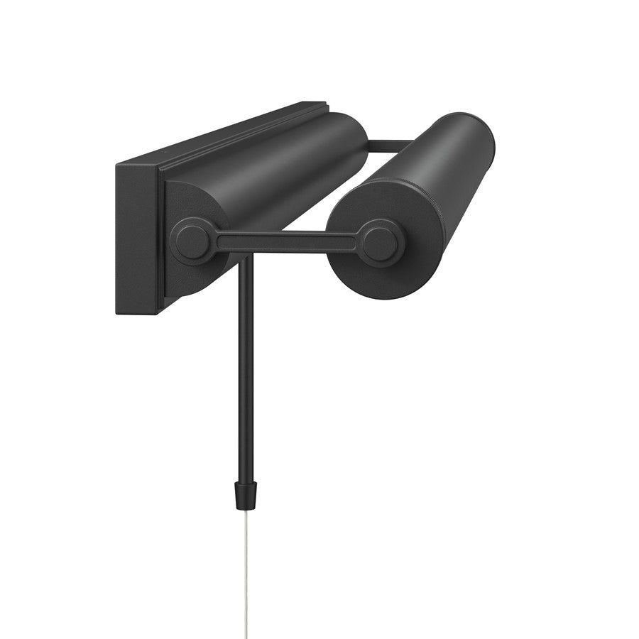Kichler Kenton 30in 3-Light Picture Light | Industrial Black Metal | Art Gallery & Hallway | 30 x 2.75 in, 6in Ext | Model 52816BK