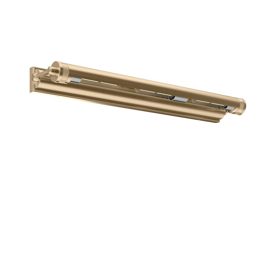 Kichler Kenton 30in 3-Light Picture Light | Industrial Champagne Bronze and Metal Shade | Gallery & Library Accent | 30 x 2.75 x 6 in | Model 52816CPZ