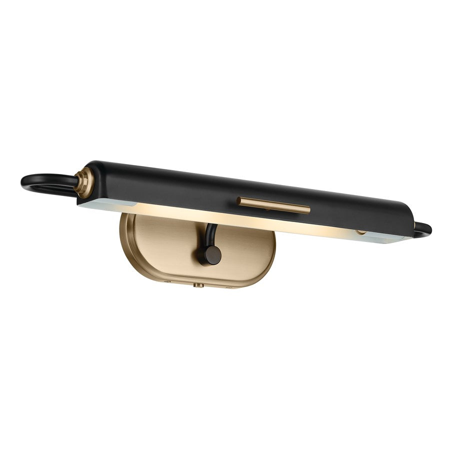 Kichler Caillier 23in 2-Light Picture Light | Traditional Black Steel | Art & Hallway Accent | 23.25 x 4.75 x 7 in | Model 52818BK