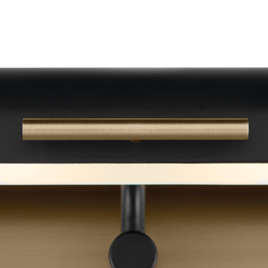 Kichler Caillier 23in 2-Light Picture Light | Traditional Black Steel | Art & Hallway Accent | 23.25 x 4.75 x 7 in | Model 52818BK