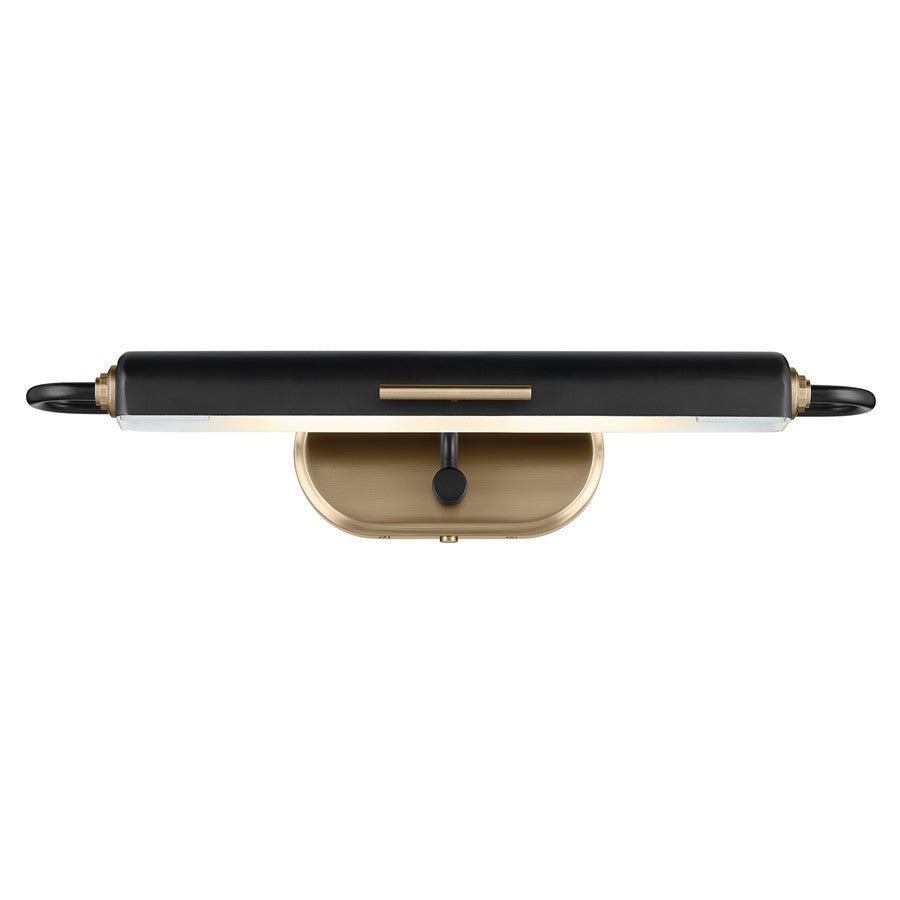 Kichler Caillier 23in 2-Light Picture Light | Traditional Black Steel | Art & Hallway Accent | 23.25 x 4.75 x 7 in | Model 52818BK